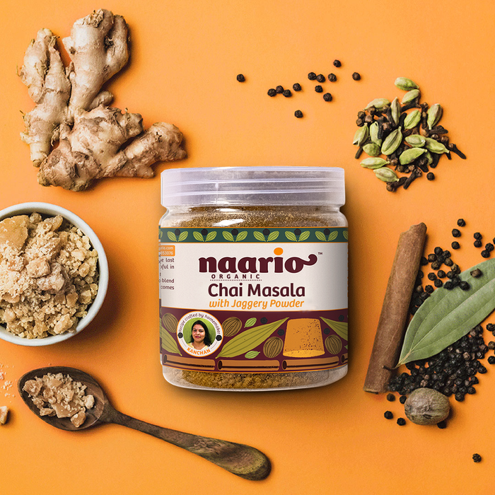 Naario Chai Masala with Jaggery Powder 200gms (Organic)