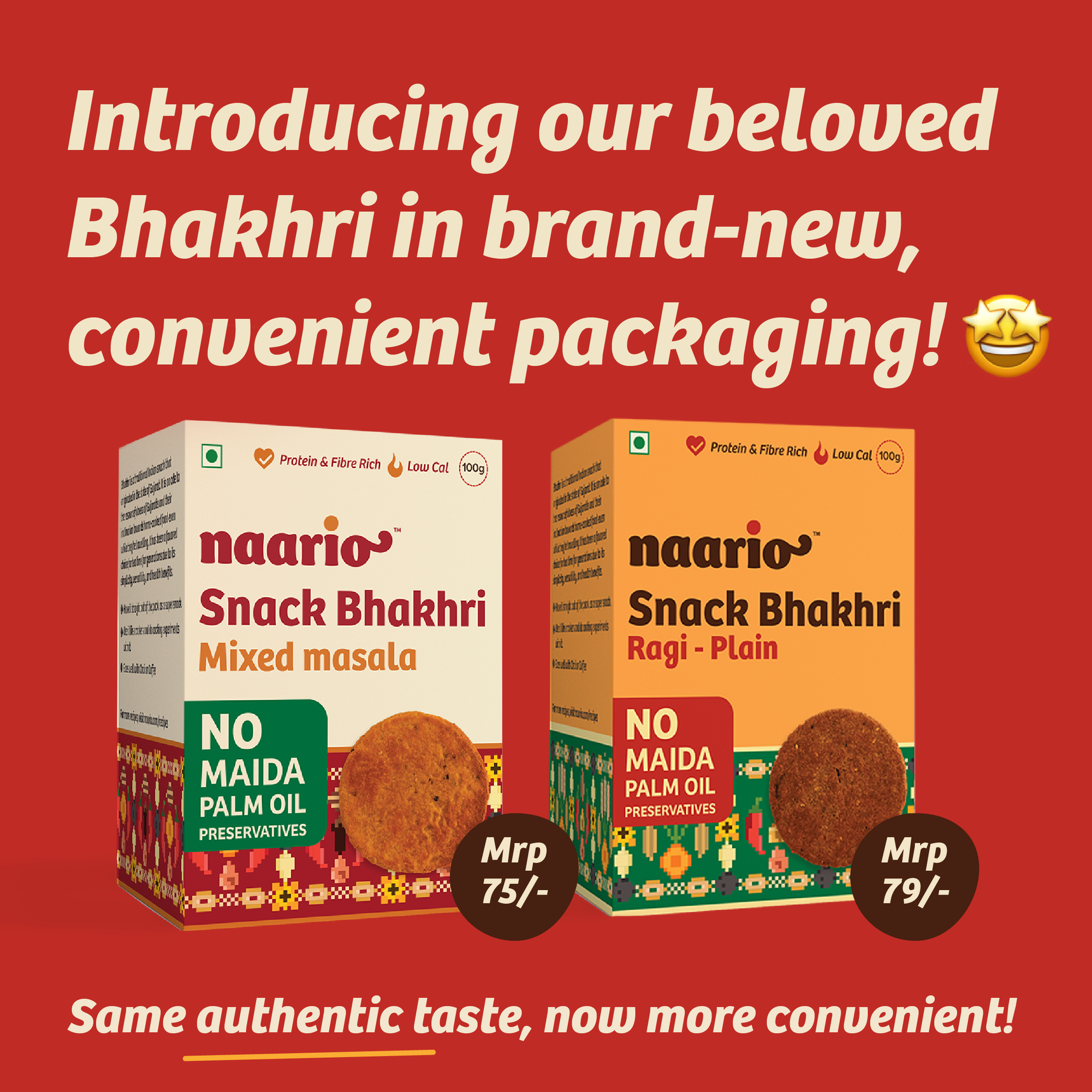 Naario Snack Bhakhri 100gm (Pack of 8)